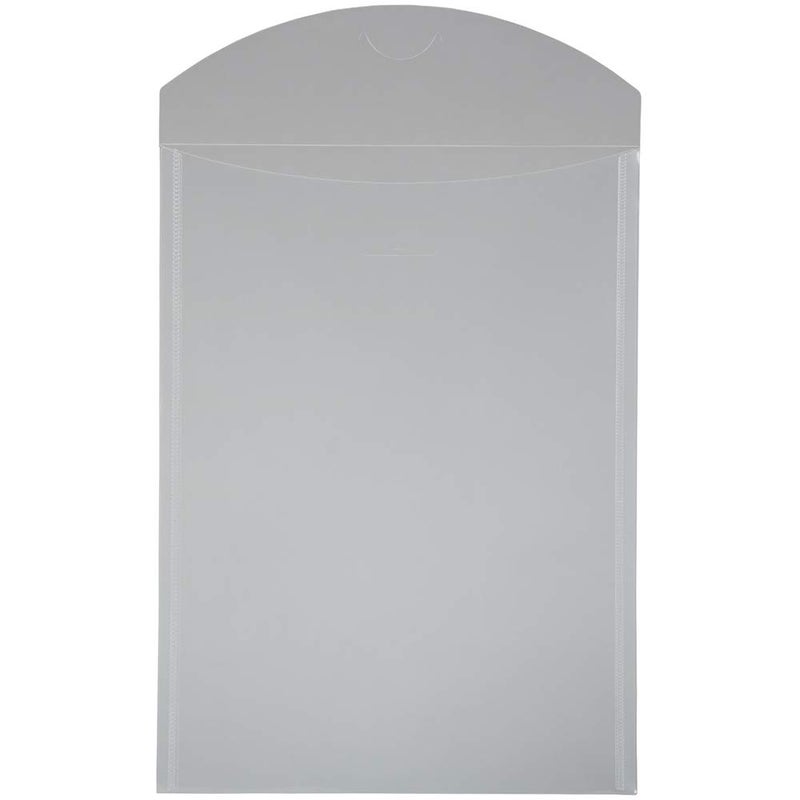 JAM PAPER Plastic Envelopes with Tuck Flap Closure - Letter Open End - 9 7/8 x 11 3/4 - Clear - 12/Pack - Image 2